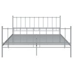 vidaXL Cadre de lit Gris Métal 180x200 cm