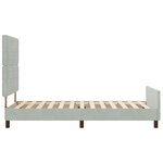 Lit vidaXL Gris clair 100x200 cm en Velours