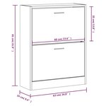 vidaXL Armoire à chaussures Sonoma gris 63x24x81 cm Bois d'ingénierie