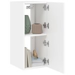 vidaXL Meubles TV muraux avec lumières LED 2 Pièces blanc 30 5x35x70 cm