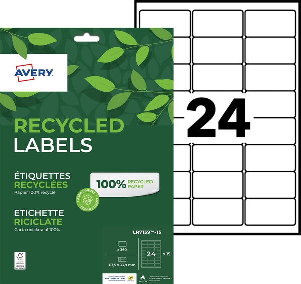 Etiquettes pour timbres - laser - l7159
