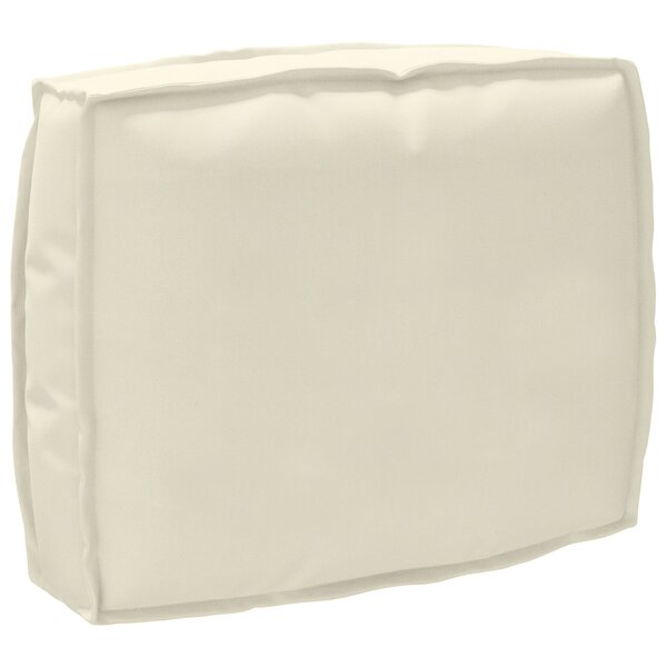 vidaXL Coussin de palette pour dossier Crème 50x40x12 cm Tissu Oxford