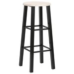 vidaXL Tabourets de bar lot de 2 noir MDF