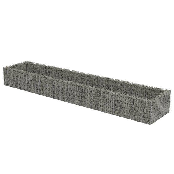 vidaXL Lit surélevé à gabion Acier galvanisé 450x90x50 cm