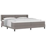 Lit Box Spring vidaXL avec Matelas Taupe 200x200 cm Tissu