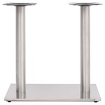 vidaXL Pied de table de bistro Argenté 70x40x72 cm Acier inoxydable