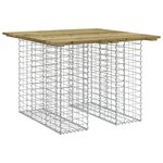 vidaXL Banc de jardin design gabion 100x102x72 cm bois de pin imprégné