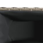 vidaXL Jardinière avec 2 pots gris 90x20x40 cm résine tressée