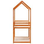 vidaXL Lit superposé avec toit cire marron 75x190cm bois massif de pin