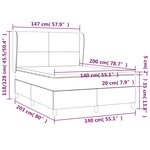vidaXL Sommier à lattes de lit avec matelas Marron foncé 140x200 cm