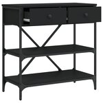 vidaXL Table console noir 75x34 5x75 cm bois d'ingénierie