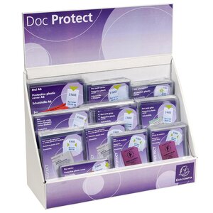 Présentoir Complet Avec Différents Formats D'étuis De Protection - Cristal - Exacompta