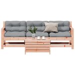 vidaXL Salon de jardin 4 Pièces avec coussins bois massif douglas