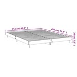 vidaXL Cadre de lit sans matelas blanc brillant 150x200 cm
