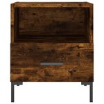 vidaXL Tables de chevet 2Pièces chêne fumé 40x35x47 5cm bois d’ingénierie