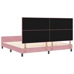 Cadre de Lit vidaXL Rose 200x200 cm Velours