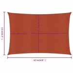 vidaXL Voile d'ombrage 160g/m² rectangulaire terre cuite 3 5x4 5m PEHD