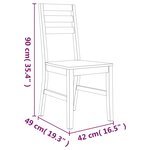 vidaXL Chaises à manger lot de 8 Bois d'acacia massif