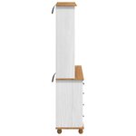 Buffet vidaXL “ASKIM” Blanc 91x40x183 cm Bois massif Pin