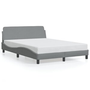 vidaXL Cadre de lit sans matelas gris clair 120x200 cm tissu