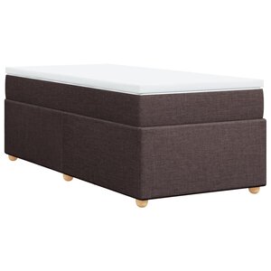 vidaXL Sommier à lattes de lit avec matelas Marron foncé 100x200 cm