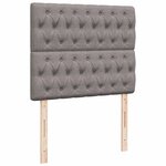 vidaXL Sommier à lattes de lit avec matelas Taupe 120x200 cm Tissu