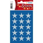 Autocollants de noel decor 'étoiles'  22 mm  argent herma