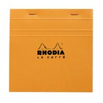 Bloc agrafé orange N°148,5x5, 80 feuillets microperforés détachables