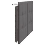vidaXL Coussin de tête de lit gris 160 cm similicuir