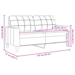 vidaXL Ensemble de canapés 2 Pièces coussins décoratifs bordeaux tissu
