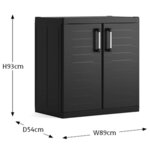 Keter Armoire de rangement basse Detroit XL Noir