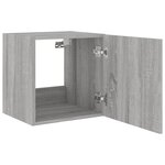 vidaXL Meuble TV mural avec lumières LED sonoma gris 40 5x35x40 cm