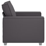 Fauteuil vidaXL gris 59 cm en simili cuir
