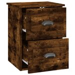 vidaXL Tables de chevet murales 2 Pièces chêne fumé 41 5x36x53 cm