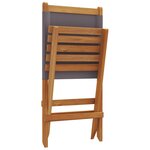 vidaXL Chaises de jardin pliantes lot de 4 tissu et bois massif