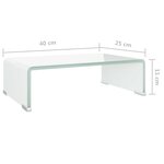 vidaXL Meuble TV/Support pour moniteur 40x25x11 cm verre vert