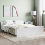 vidaXL Cadre de lit avec tête de lit et pied de lit blanc 160x200 cm