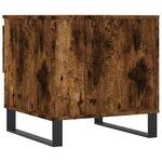 vidaXL Table basse chêne fumé 50x46x50 cm bois d'ingénierie