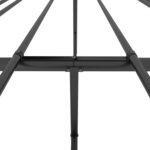 vidaXL Cadre de lit métal sans matelas noir 140x190 cm