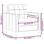 vidaXL Fauteuil Gris foncé 60 cm Tissu