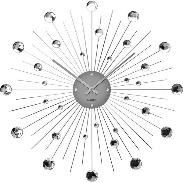Horloge ronde en métal sunburst 50 cm