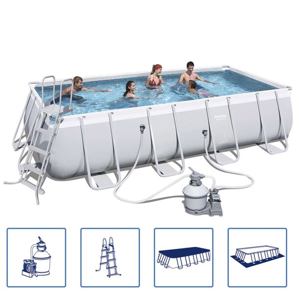 Bestway jeu de piscine avec cadre en acier 549 x 274 x 122 cm 56466