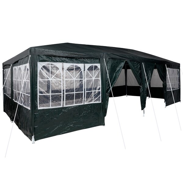 vidaXL Tente de fête avec 12 parois vertes 8x4 m PE