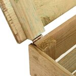 vidaXL Composteur de jardin à lattes 2 Pièces 80x50x100 cm Pin imprégné
