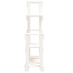 vidaXL Support à plantes Blanc 92x25x97 cm Bois massif de pin