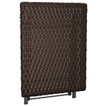 vidaXL Table pliable marron 45x35x32 cm résine tressée