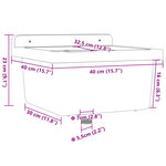 vidaXL Lavabo pour montage murale blanc 40x40x24 cm résine