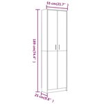 vidaXL Garde-robe couloir Chêne marron 55x25x189 cm Bois d'ingénierie