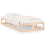 vidaXL Cadre de lit 100x200 cm Bois massif
