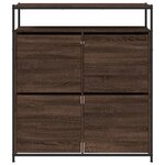 vidaXL Armoire à chaussures 4 tiroirs rabattables chêne marron